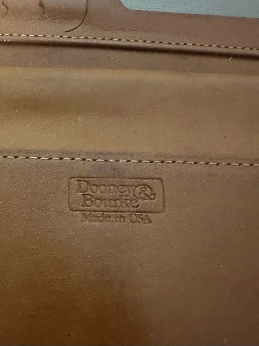 Dooney & Bourke Vintage All-Weather Leather Checkbook Organizer Wallet Pebbled